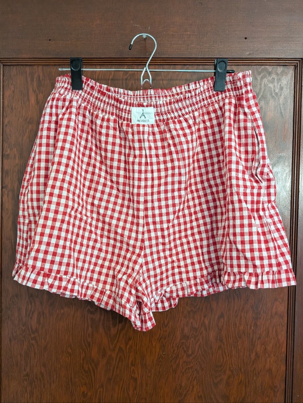 NWT! Anrabess Womens Gingham Boxer Shorts